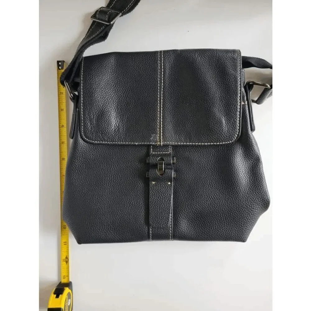 Men's Genuine Leather Messenger Shoulder Tablet Bag